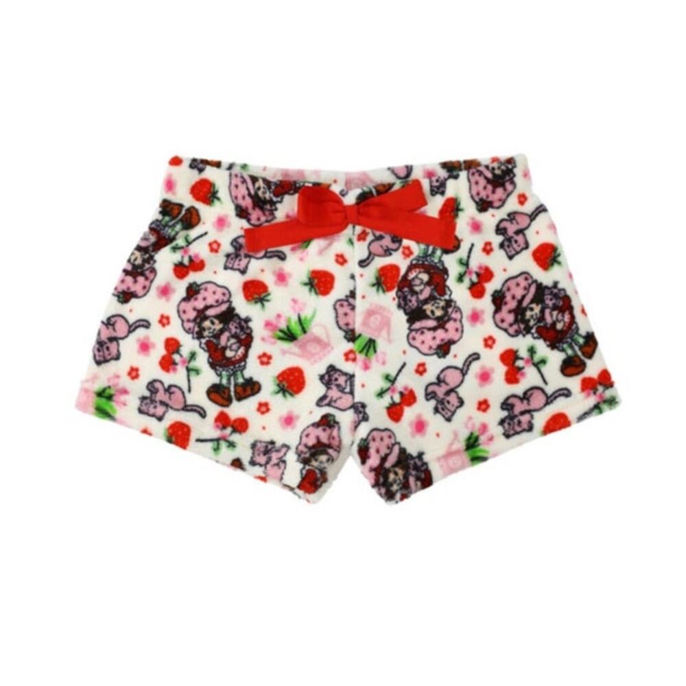 Strawberry Shortcake Fluffy Fleece Soft Pajama Lounge Shorts Plus Size 2XL